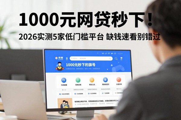 1000元网贷秒下!2026实测5家低门槛平台,缺钱速看别错过