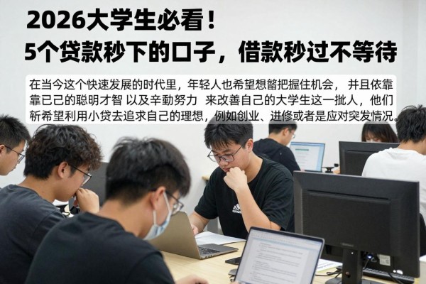 2026大学生必看!5个贷款秒下的口子,借款秒过不等待