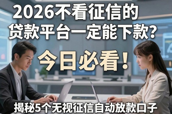 2026不看征信的贷款平台一定能下款?今日必看!揭秘5个无视征信自动放款口子