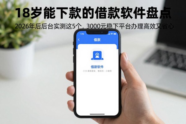 18岁能下款的借款软件盘点：2026年后台实测这5个，3000元稳下平台办理高效又省心