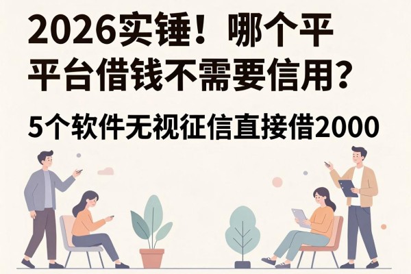 2026实锤!哪个平台借钱不需要信用?这5个软件无视征信直接借2000