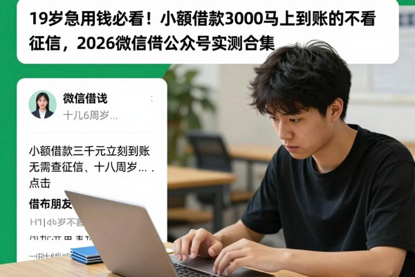 19岁急用钱必看!小额借款3000马上到账的不看征信,2026微信借钱公众号实测合集