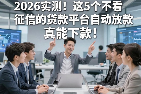 2026实测！这5个不看征信的贷款平台自动放款，真能下款？
