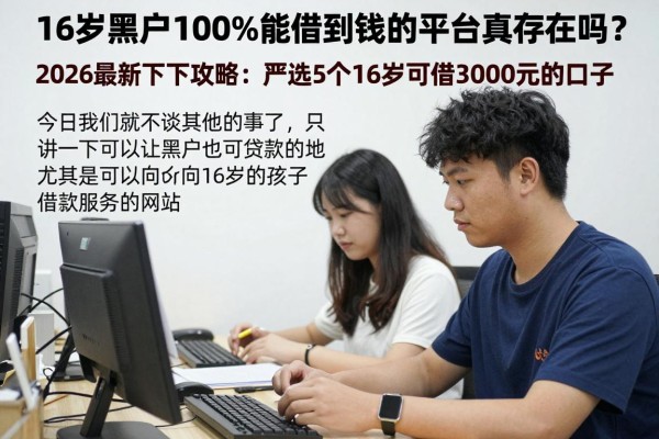 16岁黑户100%能借到钱的平台真存在吗？2026最新下款攻略：严选5个16岁可借3000元的口子