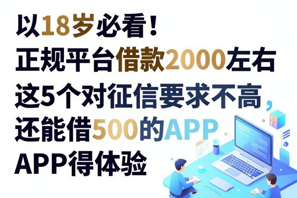 18岁必看！正规平台借款2000左右，这5个对征信要求不高还能借500的APP值得体验