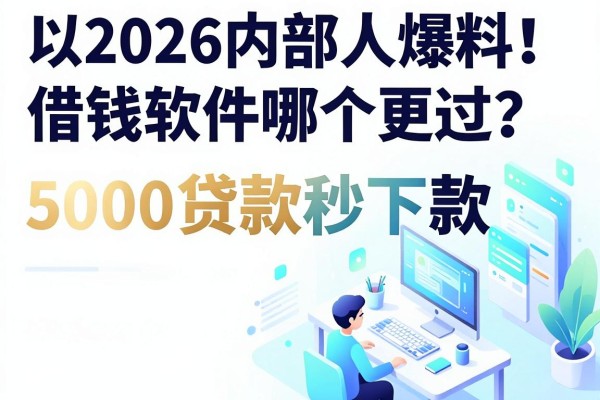2026内部人爆料！借钱软件哪个更好通过？这5个平台5000贷款秒下款