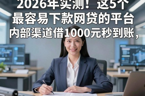 2026年实测!这5个最容易下款网贷的平台,内部渠道借1000元秒到账!