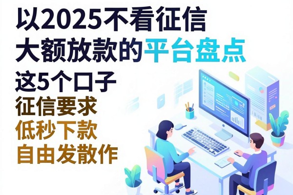 2025不看征信大额放款的平台盘点,这5个口子征信要求低秒下款
