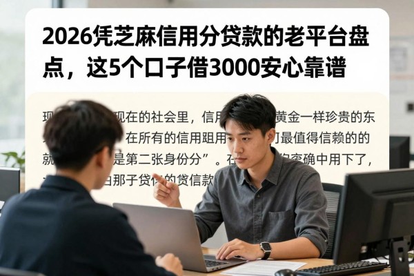 2026凭芝麻信用分贷款的老平台盘点,这5个口子借3000安心靠谱