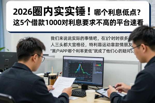 2026圈内实锤!黑户贷款app哪个利息低点?这5个借款1000对利息要求不高的平台速看