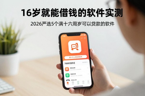 16岁就能借钱的软件实测！2026严选5个满十六周岁就可以贷款的软件，7000元秒过