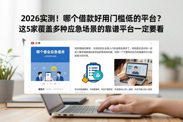 2026实测!哪个借款好用门槛低的平台?这5家覆盖多种应急场景的靠谱平台一定要看