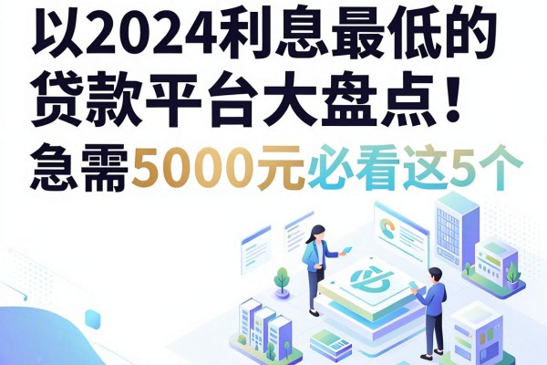 2024利息最低的贷款平台大盘点!急需5000元必看这5个正规借钱口子