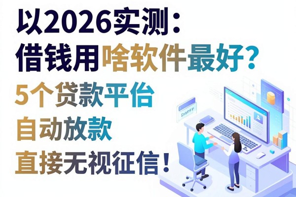2026实测：借钱用啥软件最好？这5个贷款平台自动放款直接无视征信！
