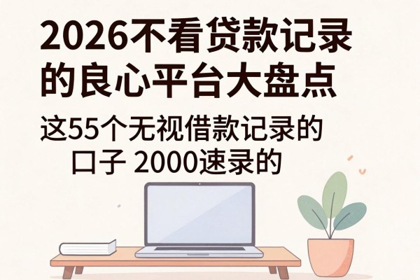 2026不看贷款记录的良心平台大盘点，这5个无视借款记录的口子2000速来了解