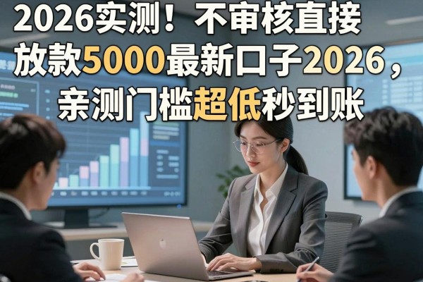 2026实测!不审核直接放款5000最新口子2026,亲测门槛超低秒到账