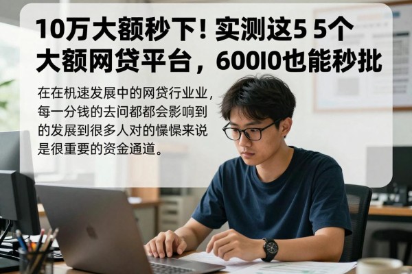 10万大额秒下！实测这5个大额网贷平台，6000借款也能秒批