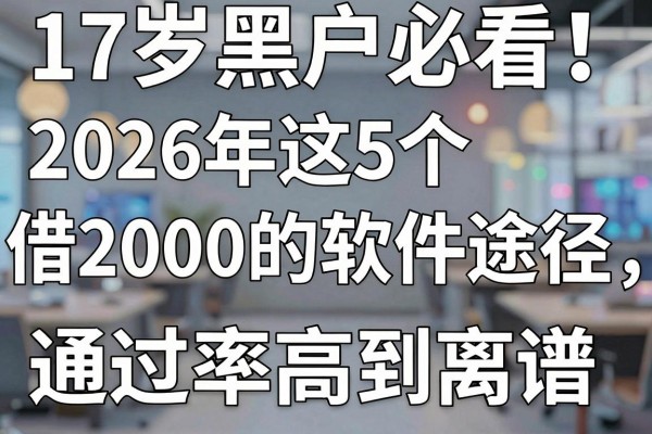 17岁黑户必看!2026年这5个借2000的软件途径,通过率高到离谱