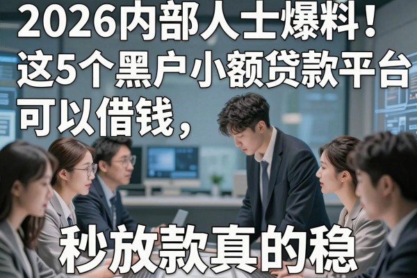 2026内部人士爆料!这5个黑户小额贷款平台可以借钱,秒放款真的稳