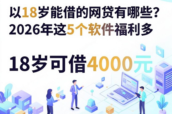 18岁能借的网贷有哪些？2026年这5个软件福利多，18岁可借4000元