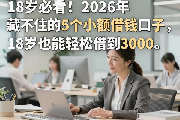 18岁必看!2026年藏不住的5个小额借钱口子,18岁也能轻松借到3000
