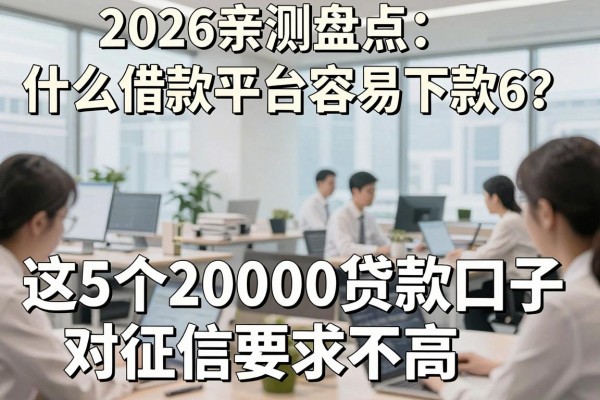 2026亲测盘点:什么借款平台容易下款6?这5个20000贷款口子对征信要求不高