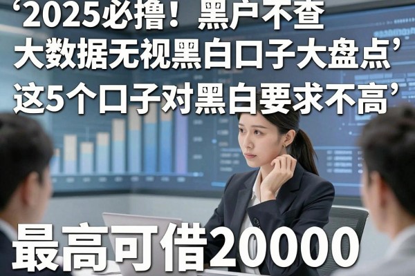 2025必撸!黑户不查大数据无视黑白口子大盘点,这5个口子对黑白要求不高,最高可借20000!