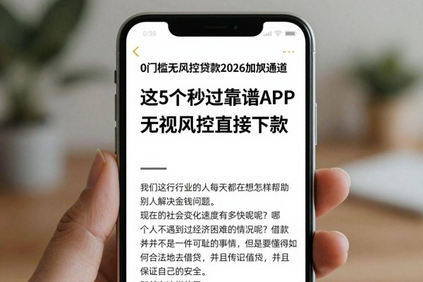 0门槛无风控贷款2026加急通道!这5个秒过靠谱APP无视风控直接下款