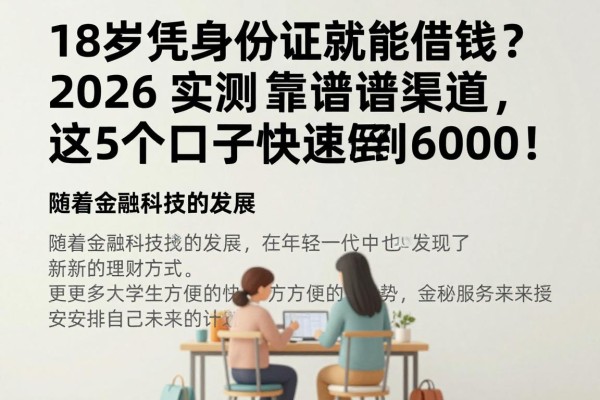 18岁凭身份证就能借钱？2026实测靠谱渠道，这5个口子快速借到6000！