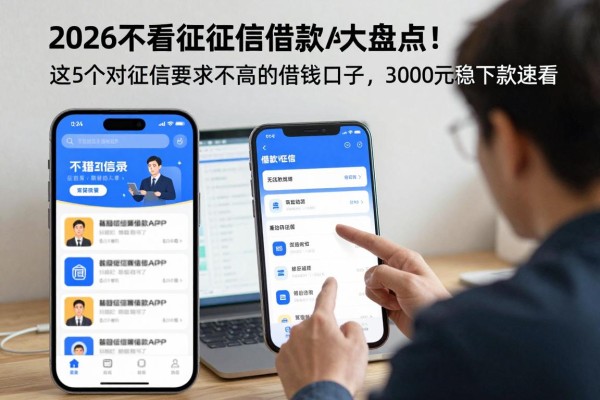 2026不看征信借款app大盘点！这5个对征信要求不高的借钱口子，3000元稳下款速看