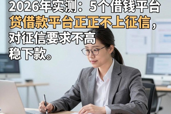 2026年实测：5个借款平台正规不上征信，对征信要求不高稳下款，超合适！
