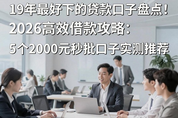 19年最好下的贷款口子盘点!2026高效借款攻略:5个2000元秒批口子实测推荐