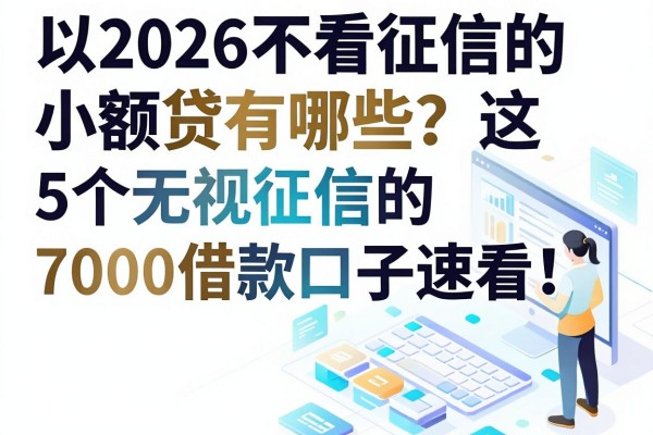 2026不看征信的小额贷有哪些?这5个无视征信的7000借款口子速看!
