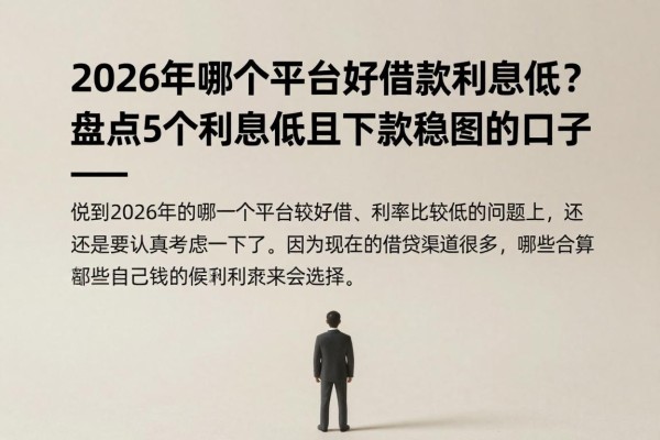 2026年哪个平台好借款利息低?盘点5个利息低且下款稳妥的口子