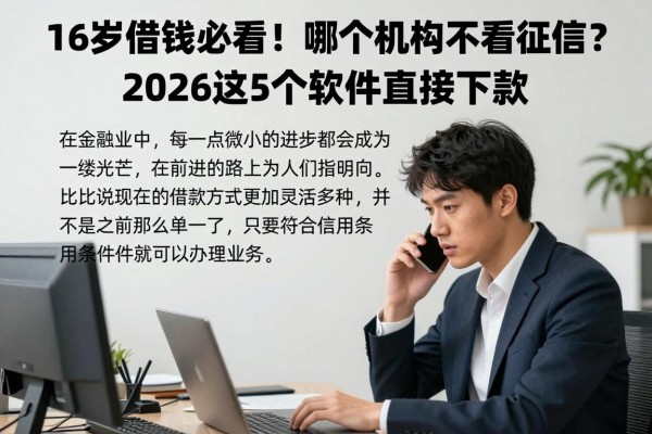 16岁借钱必看!哪个机构不看征信?2026这5个软件直接下款