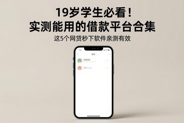 19岁学生必看!实测能用的借款平台合集,这5个网贷秒下软件亲测有效