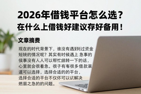 2026年借钱平台怎么选?在什么上面借钱好这篇深度攻略建议存好备用!