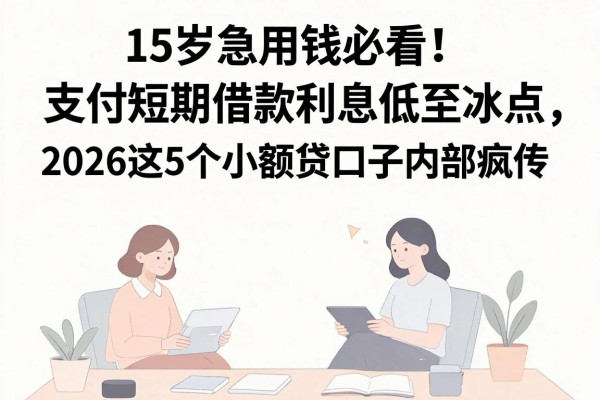 15岁急用钱必看！支付短期借款利息低至冰点，2026这5个小额贷口子内部疯传