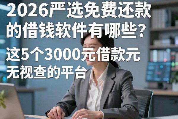 2026严选免费还款的借钱软件有哪些?这5个3000元借款无视查的平台速看