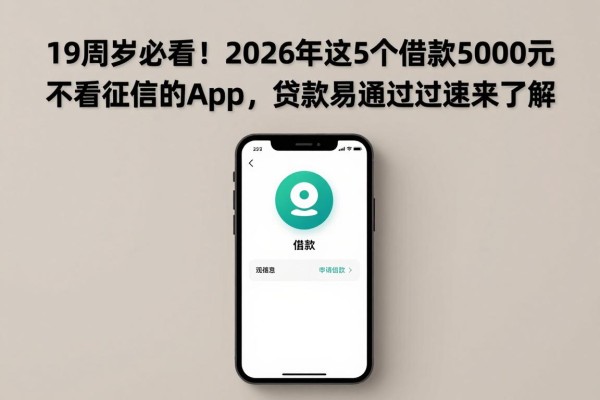 19周岁必看!2026年这5个借款5000元不看征信的app,贷款容易通过速来了解