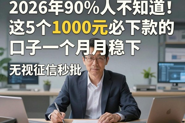 2026年90%人不知道!这5个1000元必下款的口子一个月稳下,无视征信秒批
