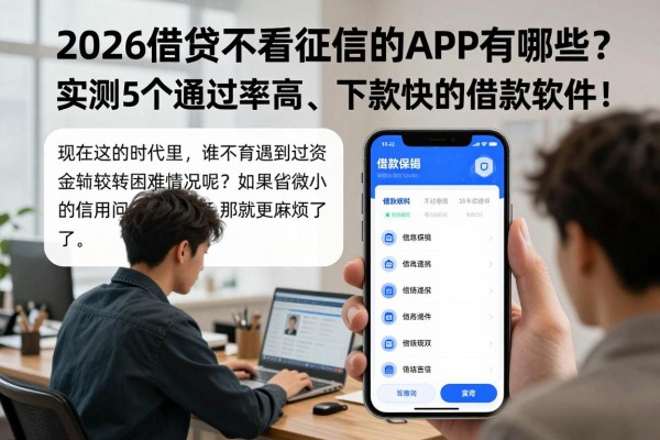 2026借贷不看征信的APP有哪些？实测5个通过率高、下款快的借钱软件！