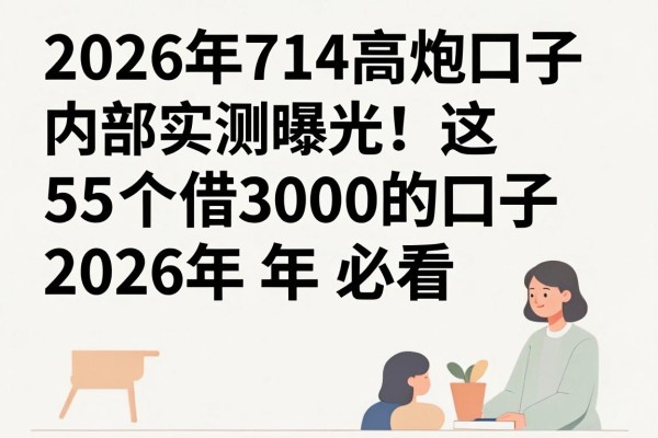2026年714高炮口子内部实测曝光！这5个借3000的口子2026年必看