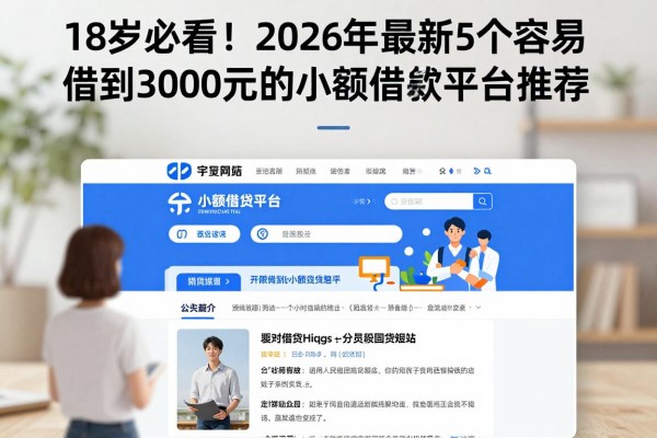 18岁必看!2026年最新5个容易借到3000元的小额借款平台推荐