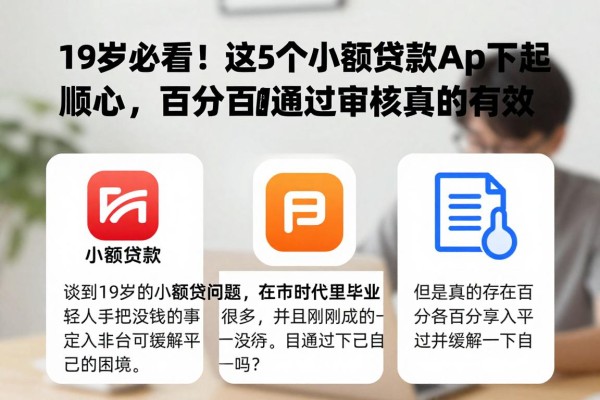 19岁必看！这5个小额贷款App下款超顺心，百分百通过审核真的有效