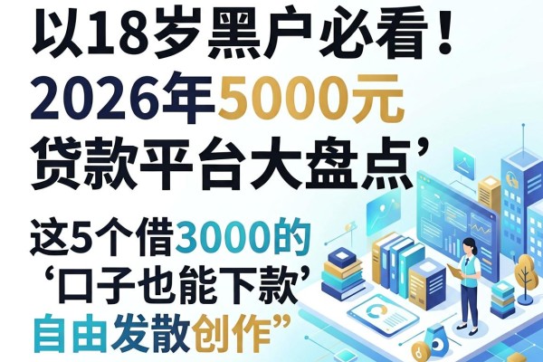 18岁黑户必看！2026年5000元贷款平台大盘点，这5个借3000的口子也能下款