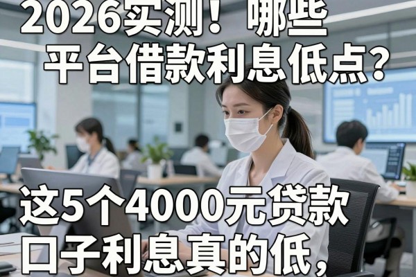 2026实测!哪些平台借款利息低点?这5个4000元贷款口子利息真的低