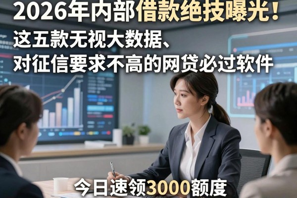 2026年内部借款绝技曝光!这五款无视大数据、对征信要求不高的网贷必过软件,今日速领3000额度!