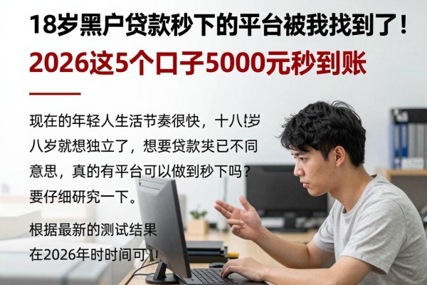 18岁黑户贷款秒下的平台被我找到了!2026这5个口子5000元秒到账