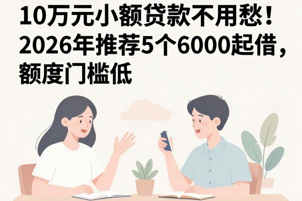 10万元小额贷款不用愁!2026年推荐5个6000起借、额度门槛低的借款软件